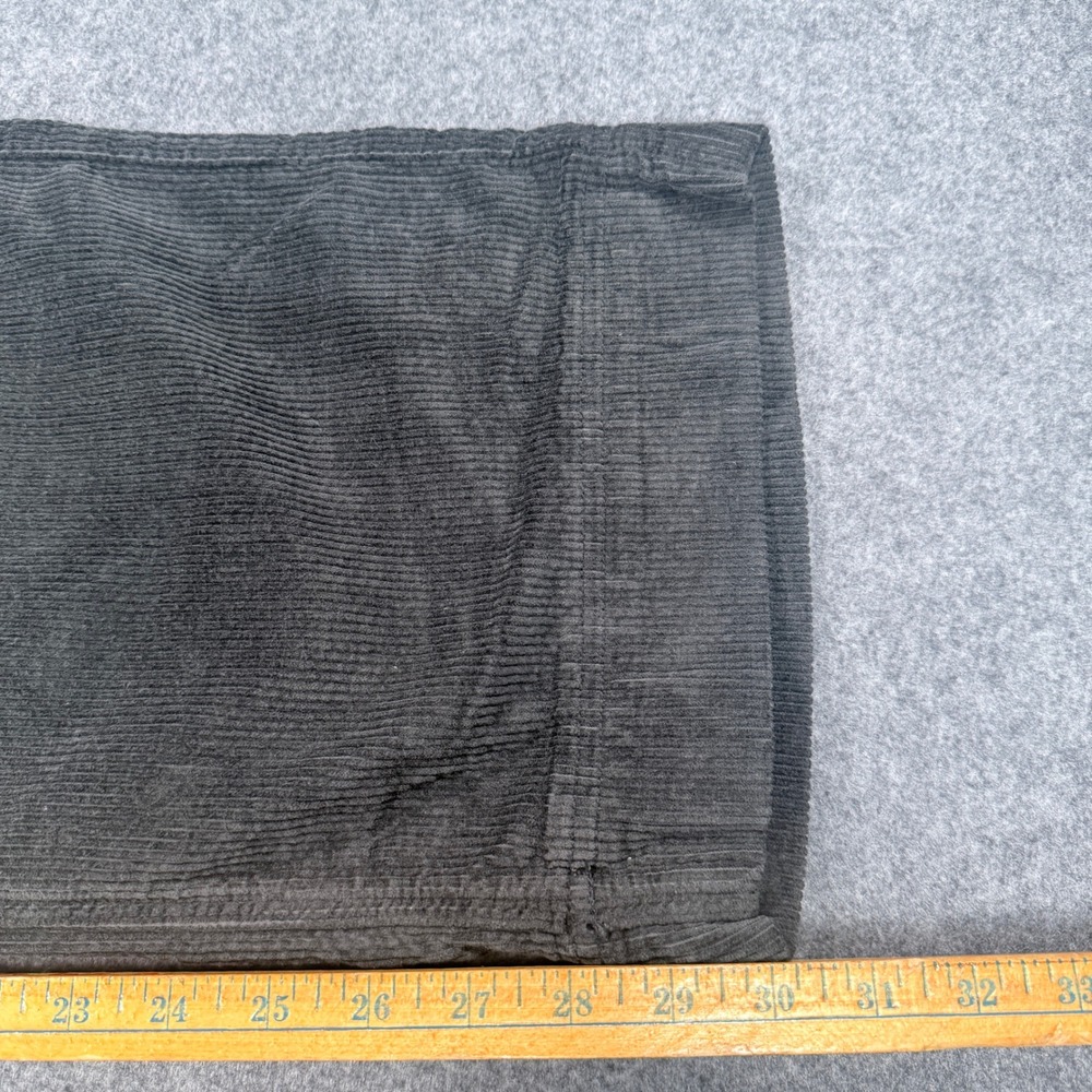 American Eagle Super High Rise Baggy Wide Leg Corduroy Cargo Pants Black 0 Reg - Picture 7 of 11